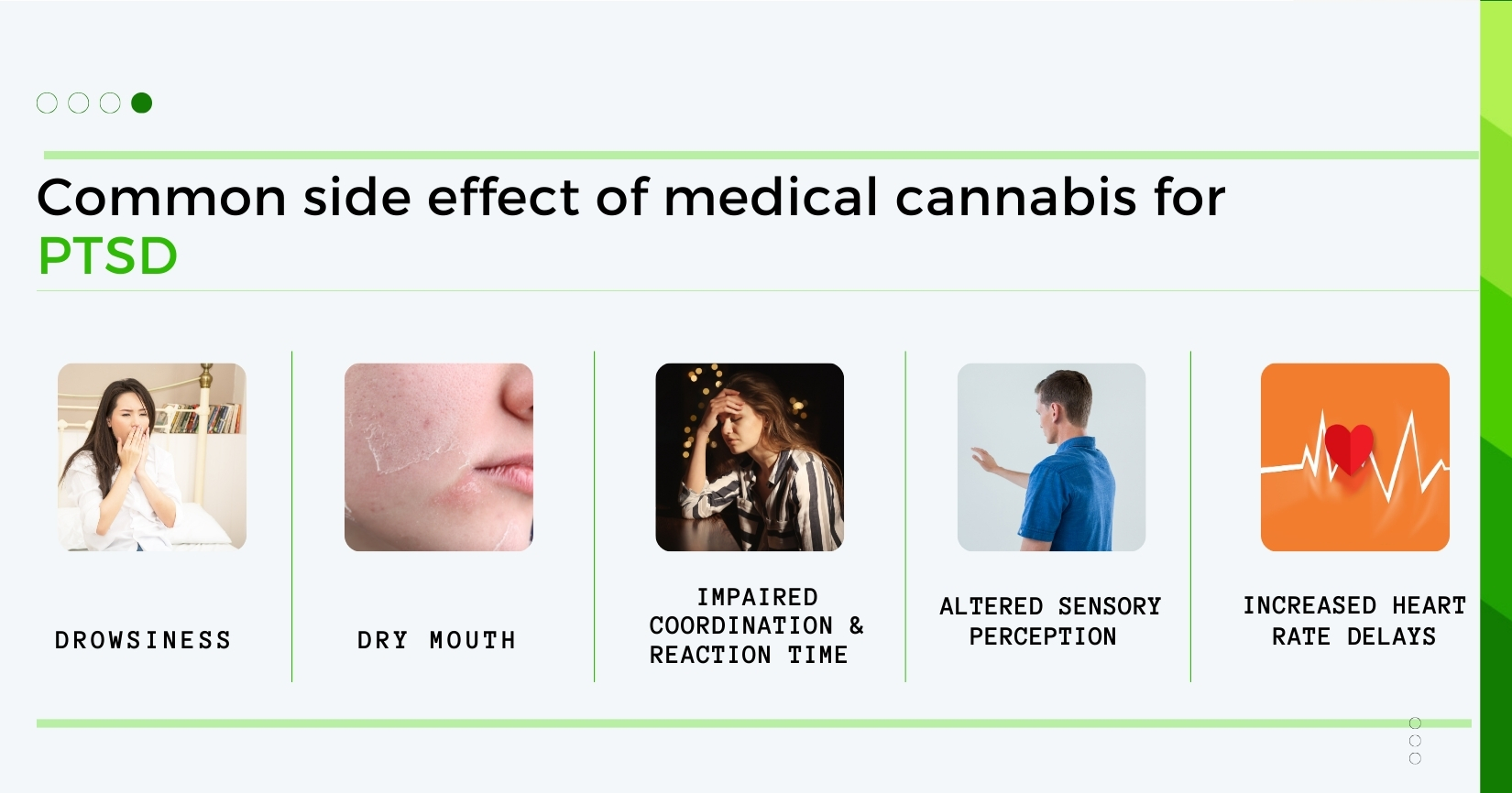 Common side effect of medical cannabis for PTSD